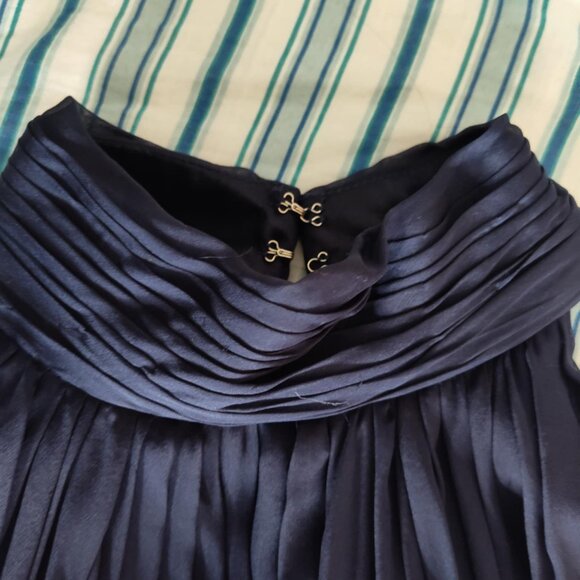 Claudine Mock Neck Party Formal Jumpsuit Blue Size 0 - Picture 4 of 10